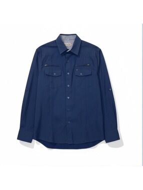 Sovereign Code Wade Utility Shirt Men’s Medium Navy Blue Workwear Button Up